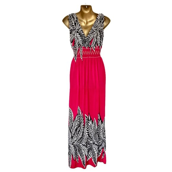 NWOT Fuchsia Maxi Summer Dress | Versatile Festival Carnival Beachwear - Picture 1 of 11
